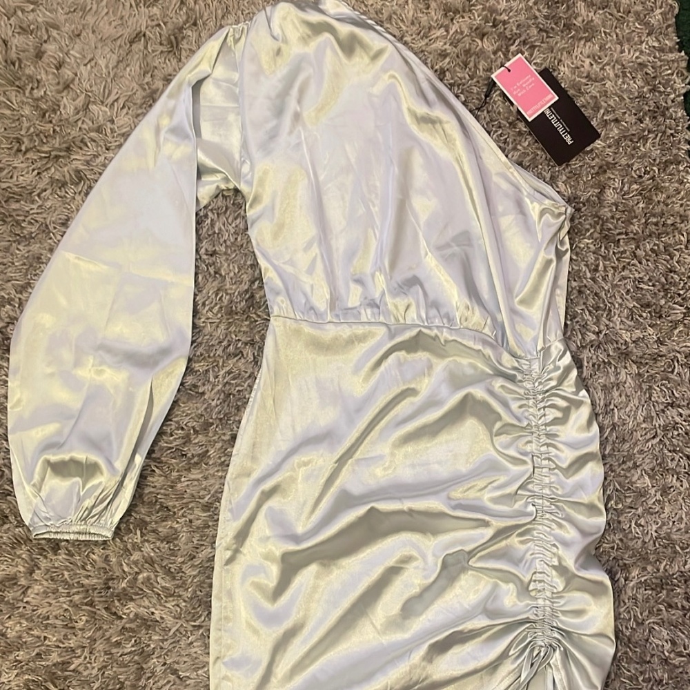 Silver Ruched Dress